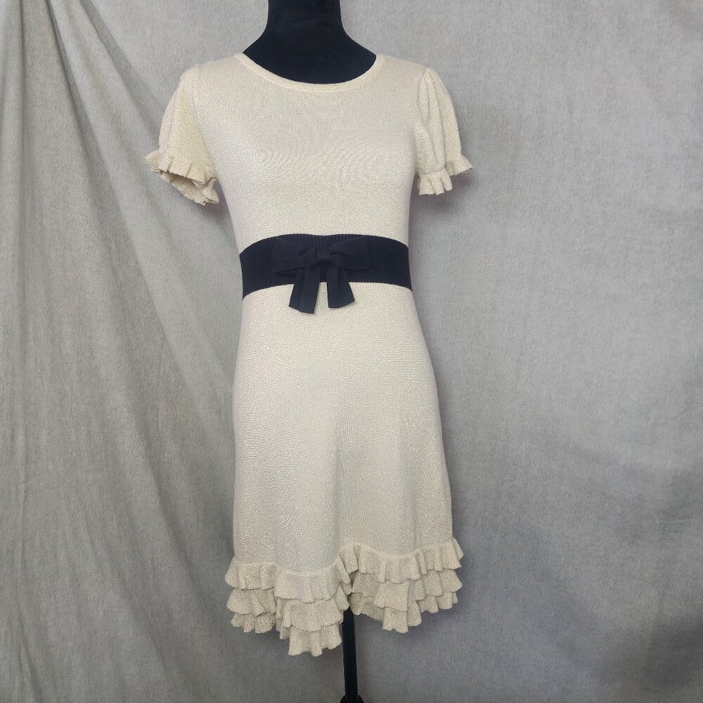 Lilly Pulitzer Cream Dress with Black Bow